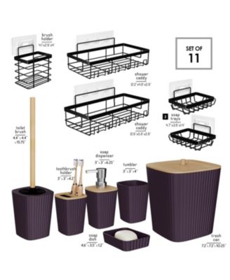 Complete Bathroom Decor & Shower Caddy Set