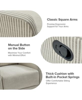 Coral Modern Ergonomic Swivel Rocker Manual Recliner