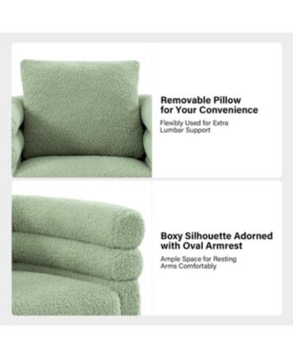 Single Piece  Fabric Donat Modern Swivel Barrel Swivel Chair