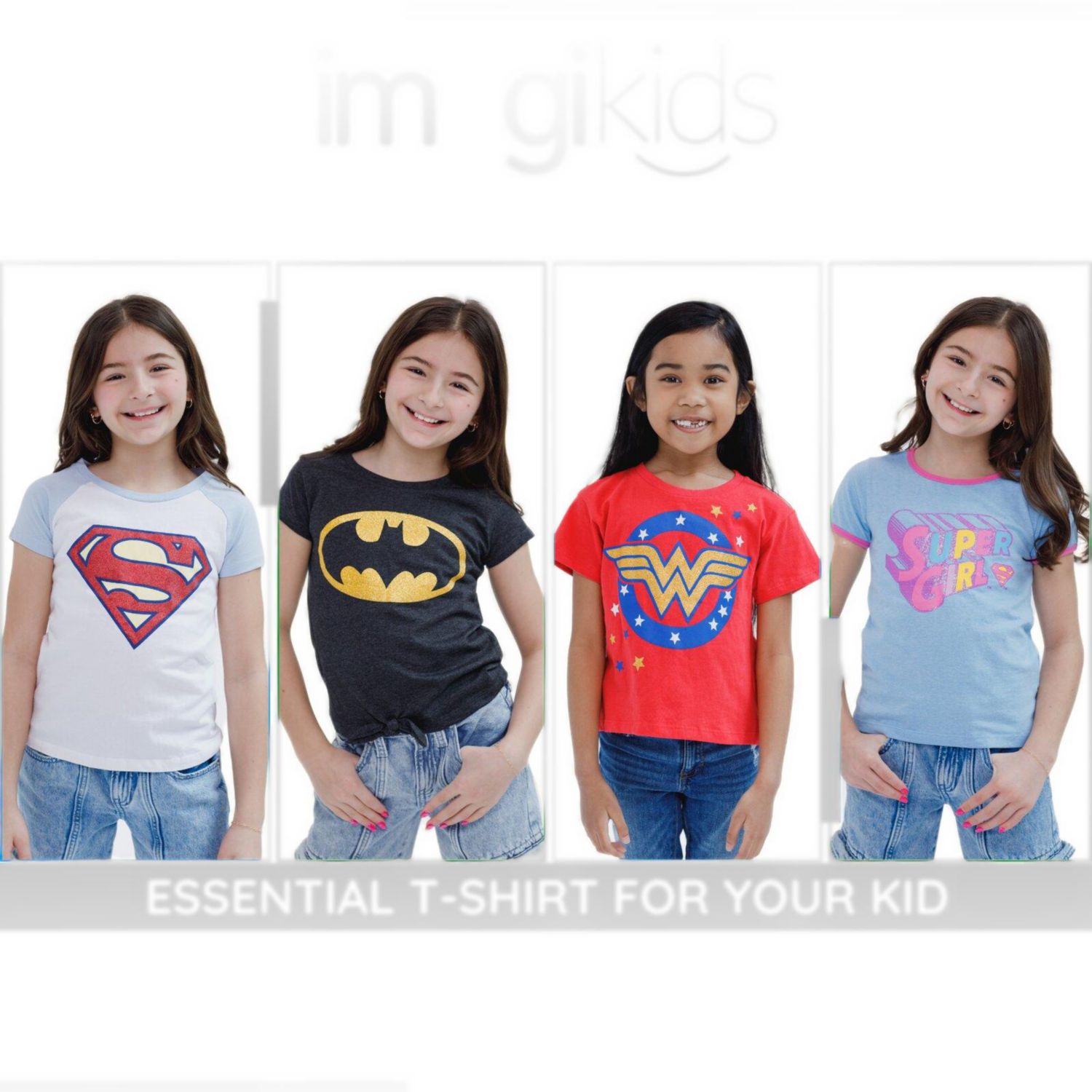 Little Girls Glitter Graphic T-Shirt