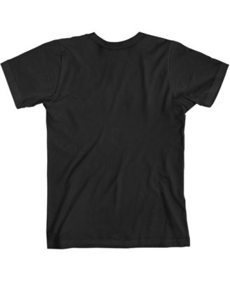 Boys Grid & Kanji Crew Neck Short Sleeve Black T-shirt-XL