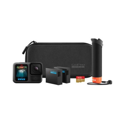 HERO13 Black Accessory Bundle - Includes the Handler, 2 Enduro Batteries, 2 Curved Adhesive Mounts, 64GB SanDisk MicroSD Card