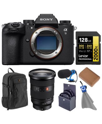 Alpha a9 III Mirrorless Camera with FE 24-70mm f/2.8 GM II Lens, Bundle with TASC300 Microphone, 128GB Memory Card, Battery and 82mm Filter Kit