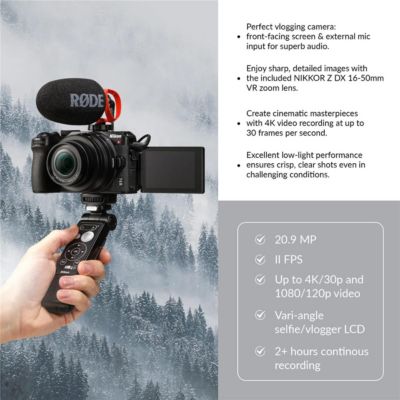 Z 30 Mirrorless Camera Creator's Kit, Bundle with 64GB Memory Card, Shoulder Bag, 46mm Filter Kit