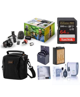 Z 30 Mirrorless Camera Creator's Kit, Bundle with 64GB Memory Card, Shoulder Bag, EN-EL25 Battery, Screen Protector, 46mm Filter Kit, Cleaning