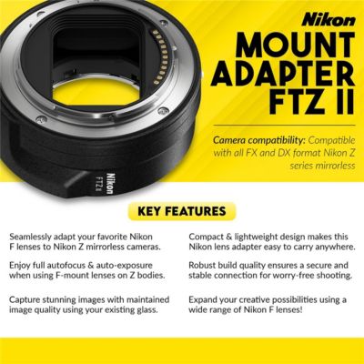 Z9 Mirrorless Camera with FTZ II Mount Adapter, Bundle with 512GB Memory Card, Li-Ion Battery and Shoulder Bag