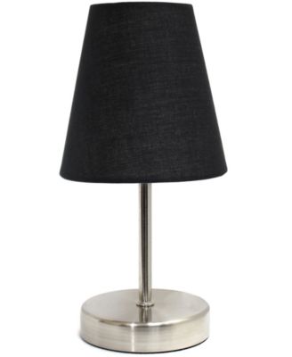 10.5" Metal Iconic Duo Mini Sand Nickel Table Lamp Set