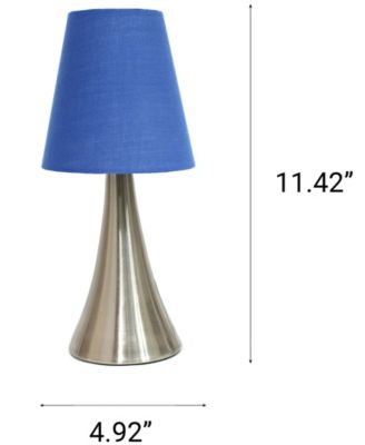 11.42" Metal Chic and Contemporary Duo Mini Touch Table Lamp Set