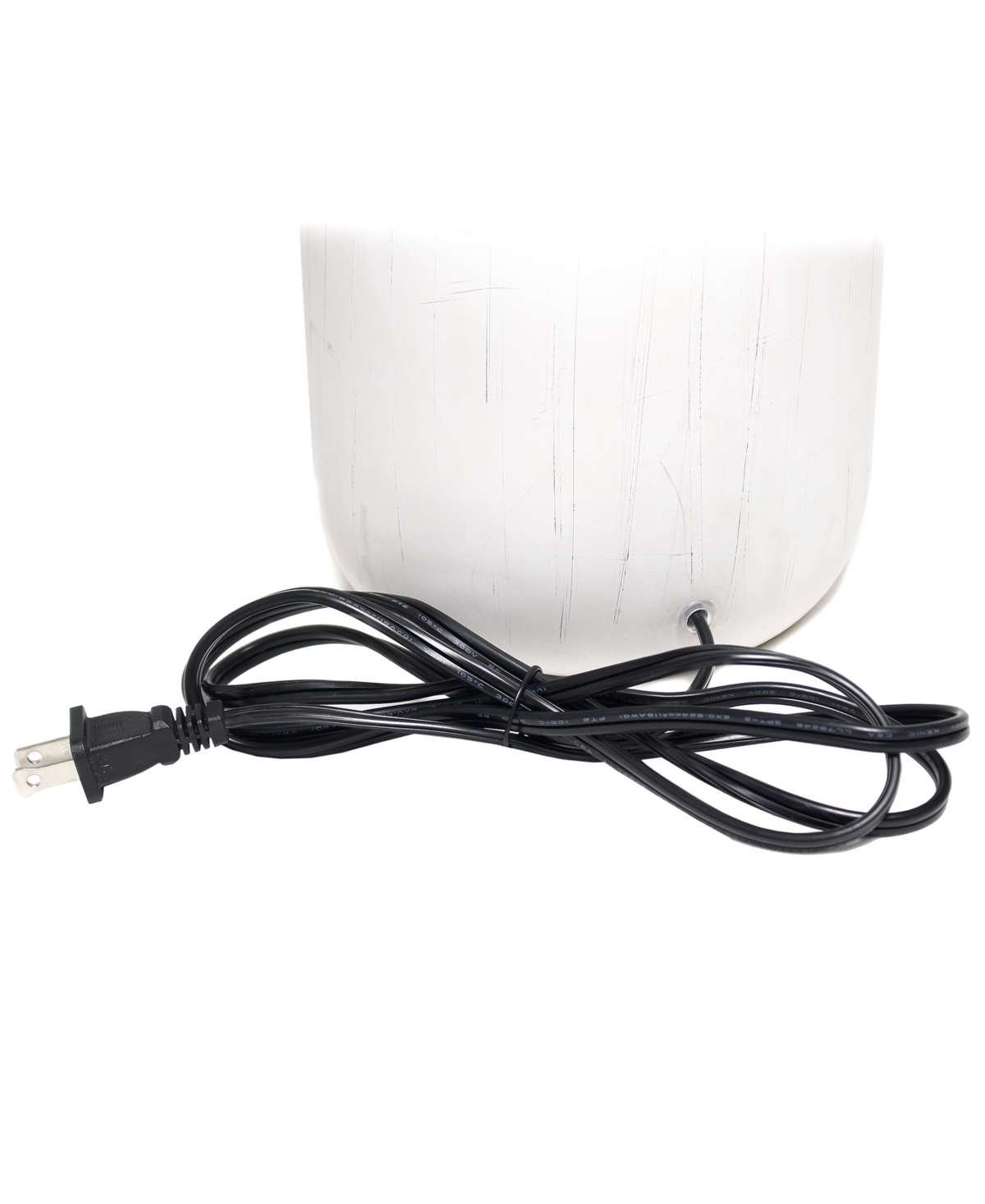 Creekwood Home 17.8" Ceramic Vintage Farmhouse Accent Table Lamp In White Wash