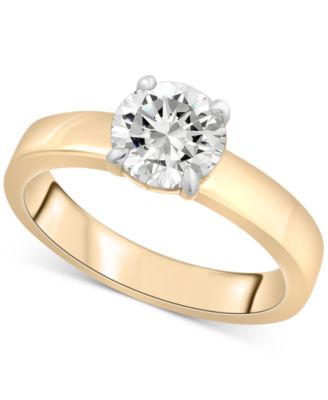 GSI Certified Diamond Solitaire Engagement Ring (1 ct. t.w.) in 14k White or  Yellow Gold