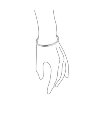 Set of 3 Stackable Round Dome Bangle Bracelet Silver Tone Stainless Steel