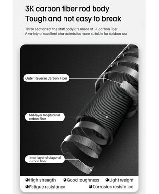 1pc Trekking Pole Carbon 169g, Adjustable Ultra-Lightweight Hiking Sticks Unisex Walking Stick with Accessories for Outdoor,Soil Brown