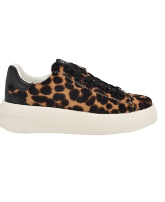 Women's Elbinah Leopard Pony Lace-Up Sneakers