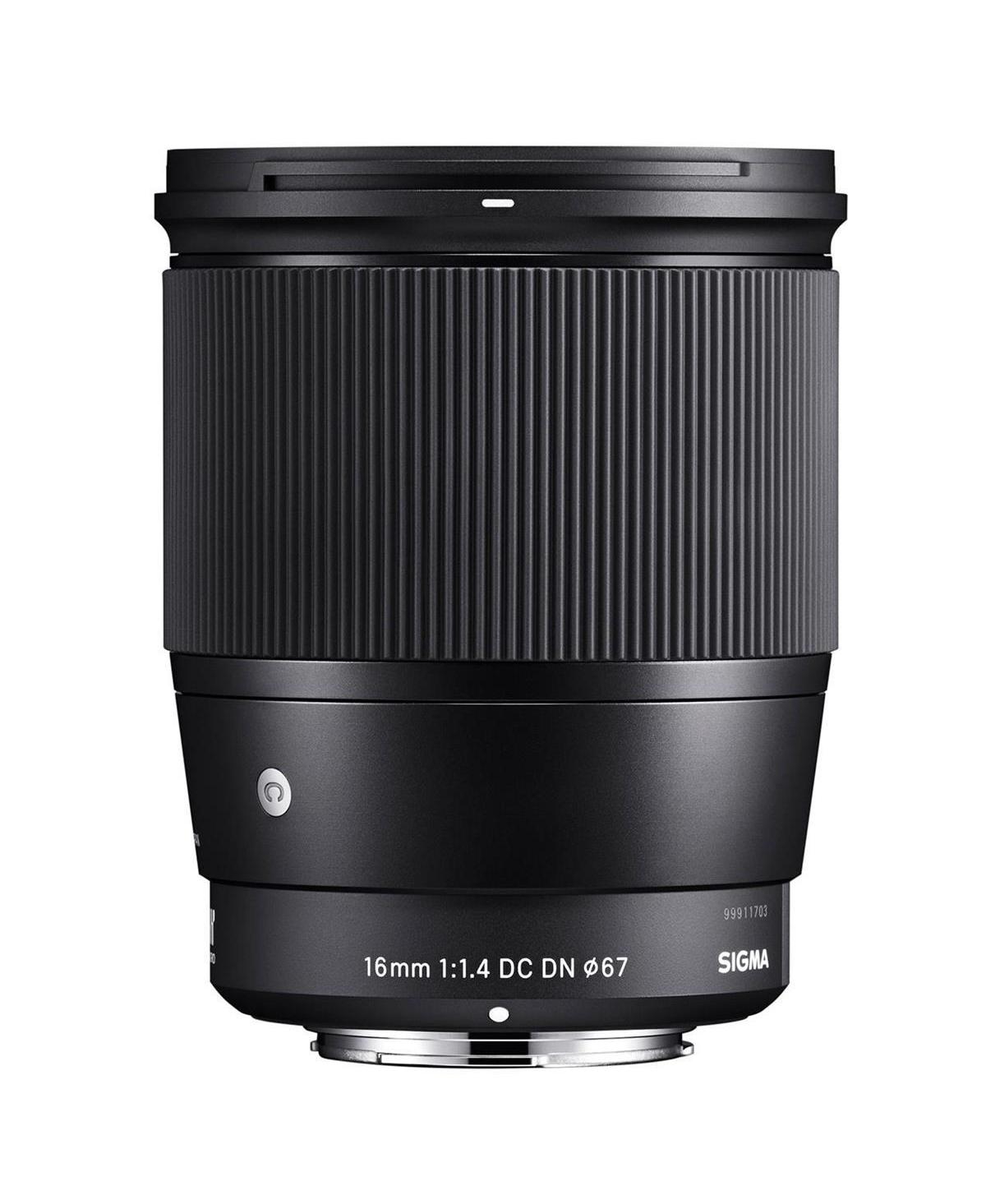 Sigma 16mm f/1.4 Dc Dn Contemporary Lens for Micro Four Thirds, Black, Bundle with ProOptic 67mm Filter Kit, Flex Lens Shade, Cleaning Kit, Cap Tether