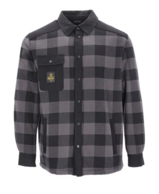 Men's Heavyweight Flannel Work Shirt - Warm Durable Button-Up Shirt
