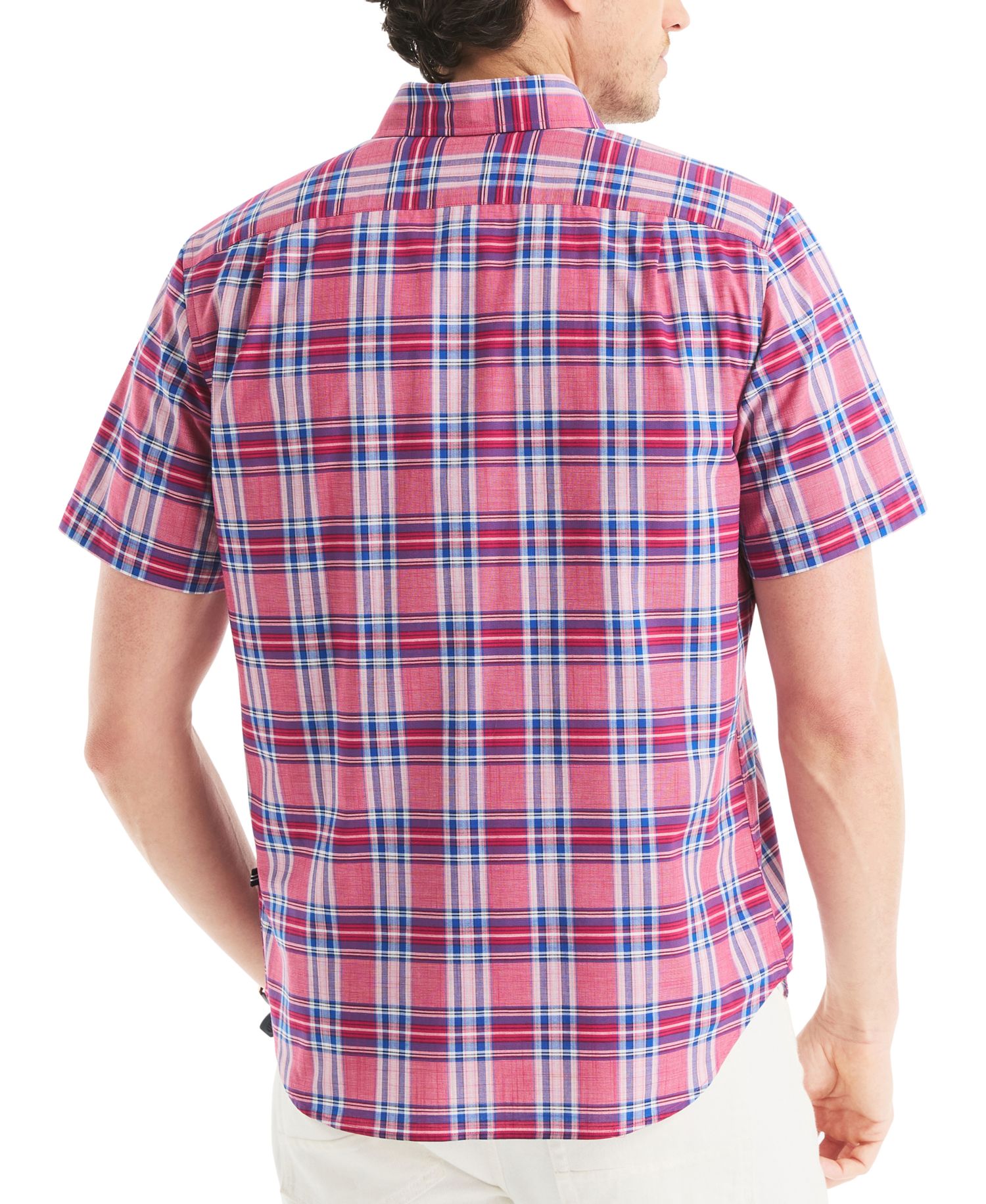 Men's Classic-Fit 100% Cotton Plaid Button-Down Shirt