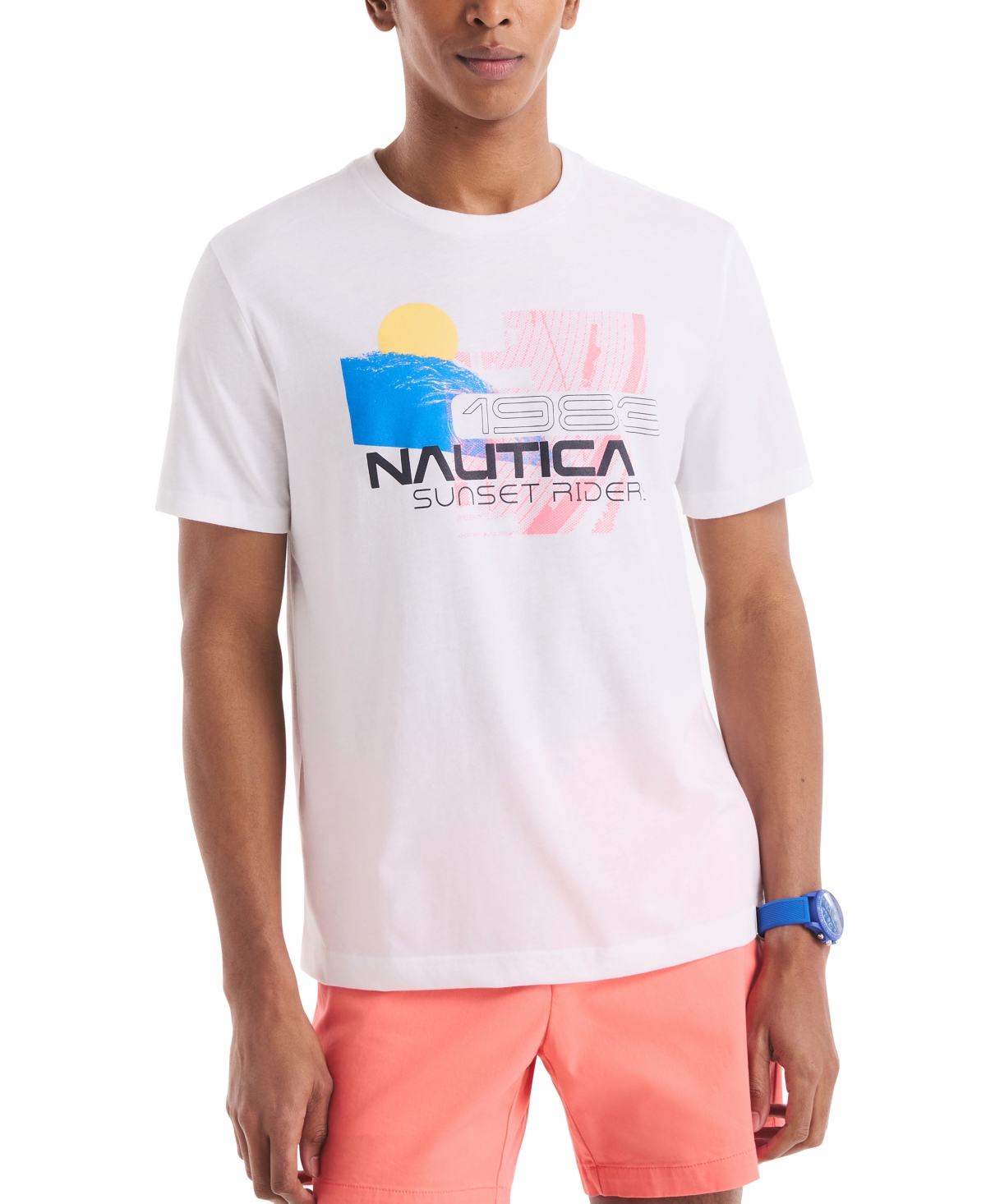 Men's Sunset Riders Logo Graphic T-Shirt - Bright White