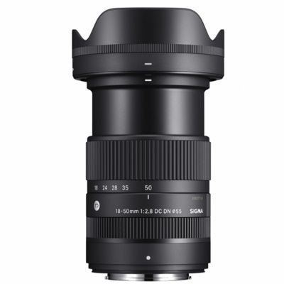 18-50mm f/2.8 DC DN Contemporary Lens for Fujifilm X, Bundle with 55mm Multi Coated UV Slim Filter, Microfiber Cleaning Cloth
