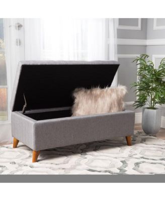 Upholstered Storage Ottoman Bench with Lift-Top, Padded Seat, and Hidden Compartment for Living Room or Office-The Pop Home