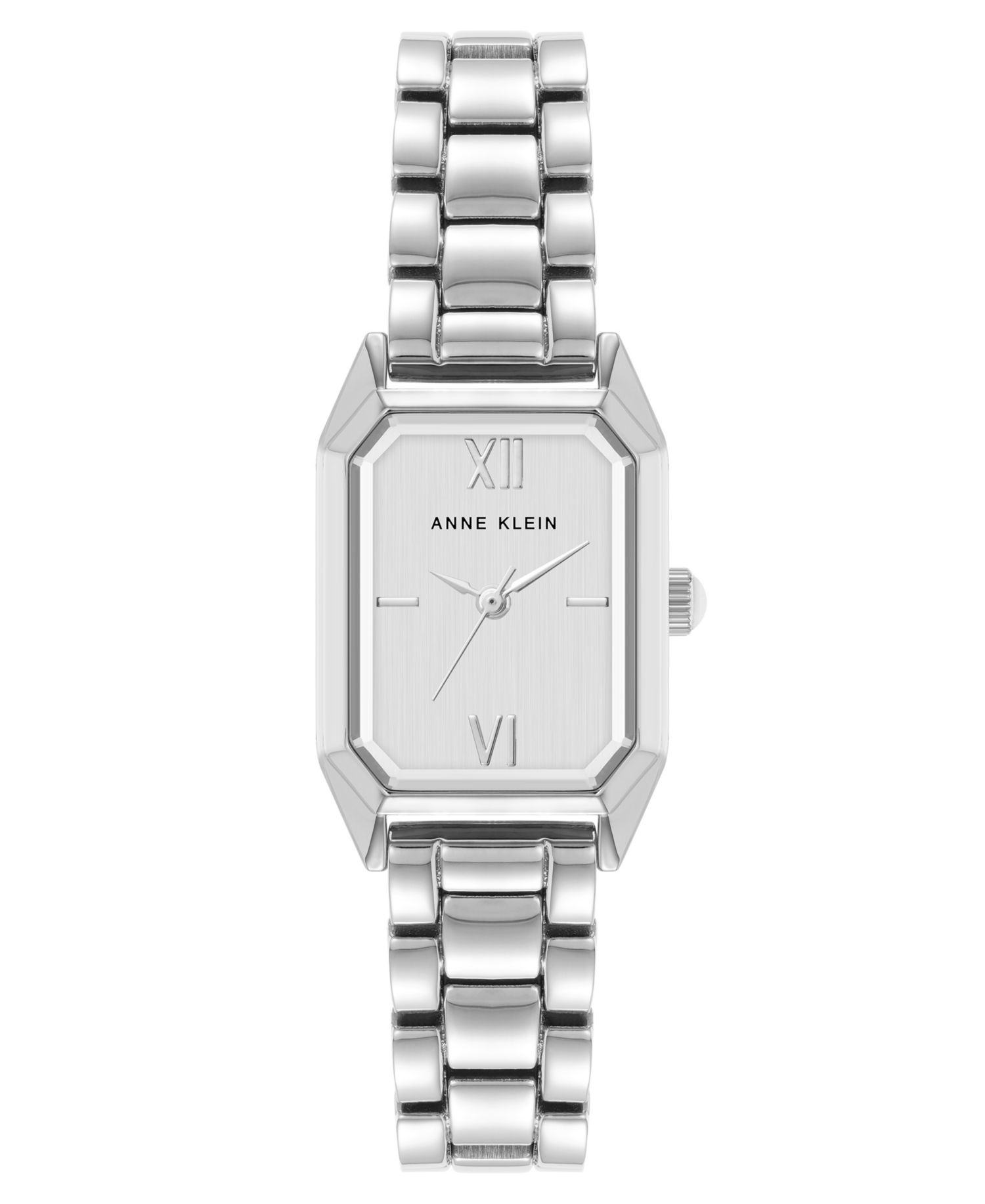 Women's Quartz Petite Octagonal Silver-Tone Metal Alloy Bracelet Watch, 21mm