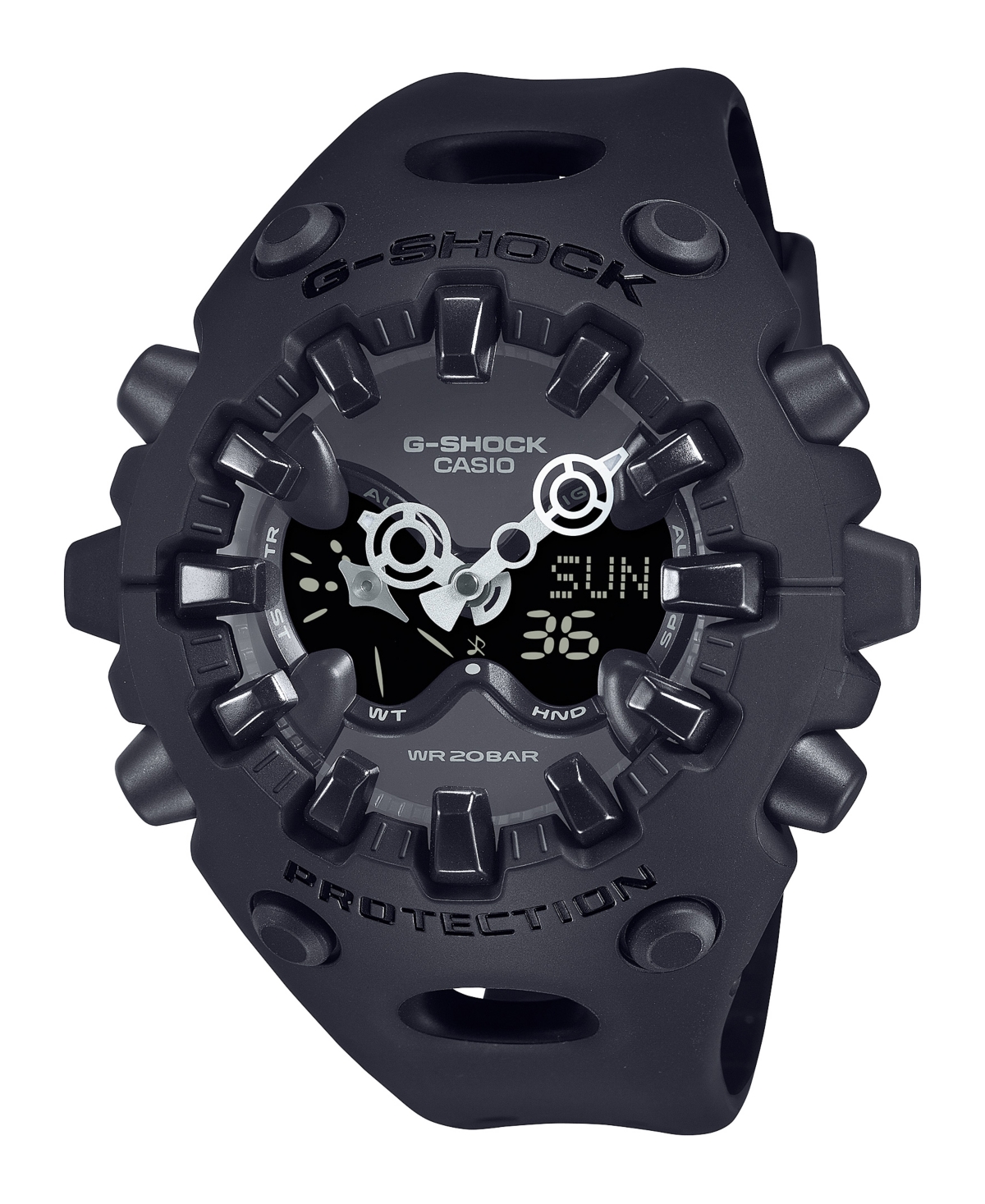 Men's Black Resin Watch, 58.2mm - Black