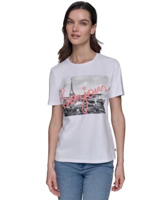 KARL LAGERFELD PARIS - Petite Bonjour Graphic Paris T-Shirt