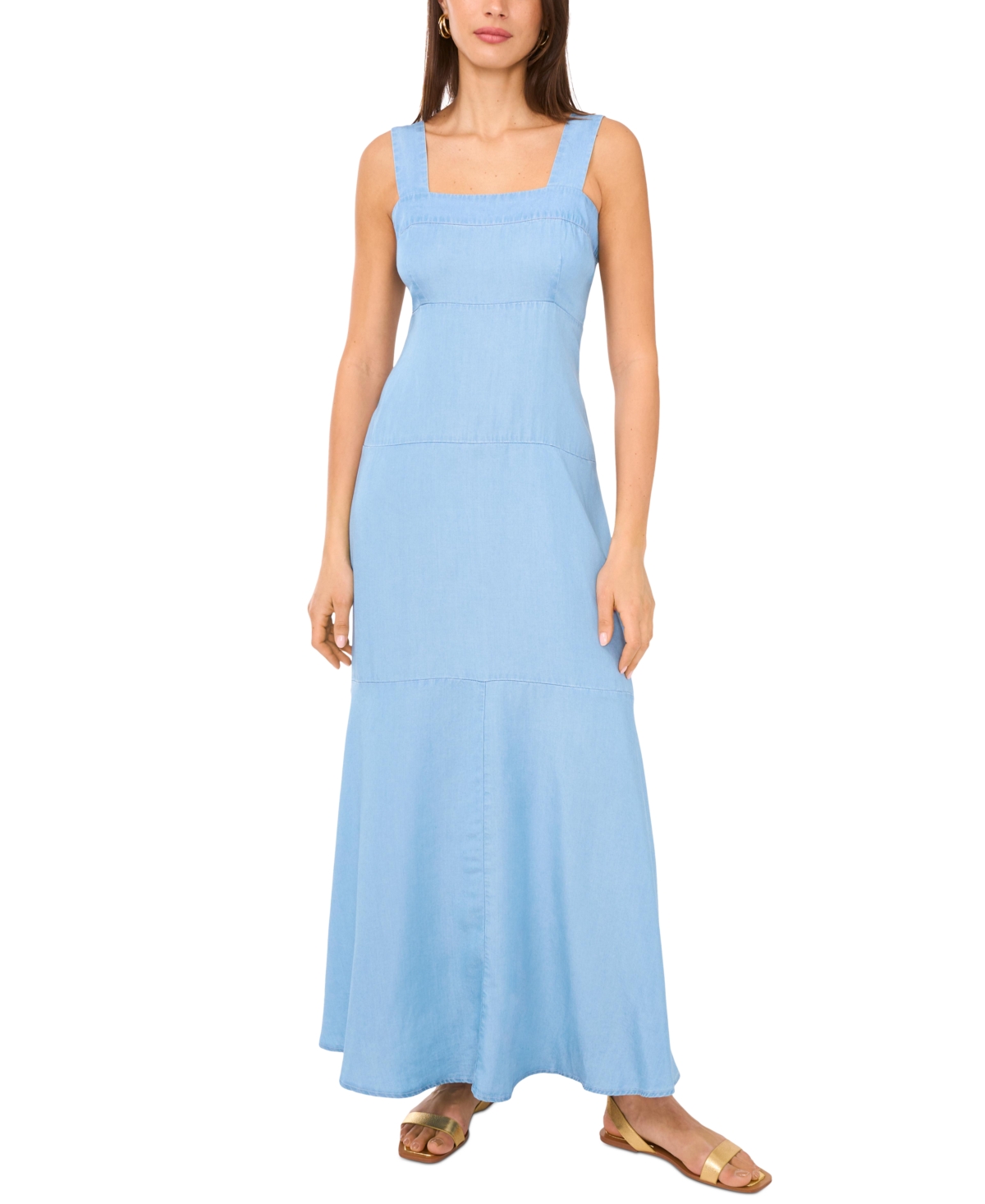 Vince Camuto Women's Tiered Smocked-back Maxi Dress