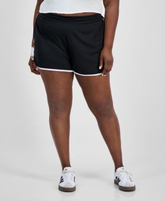 Trendy Plus Size Mid-Rise Dolphin Bow Shorts