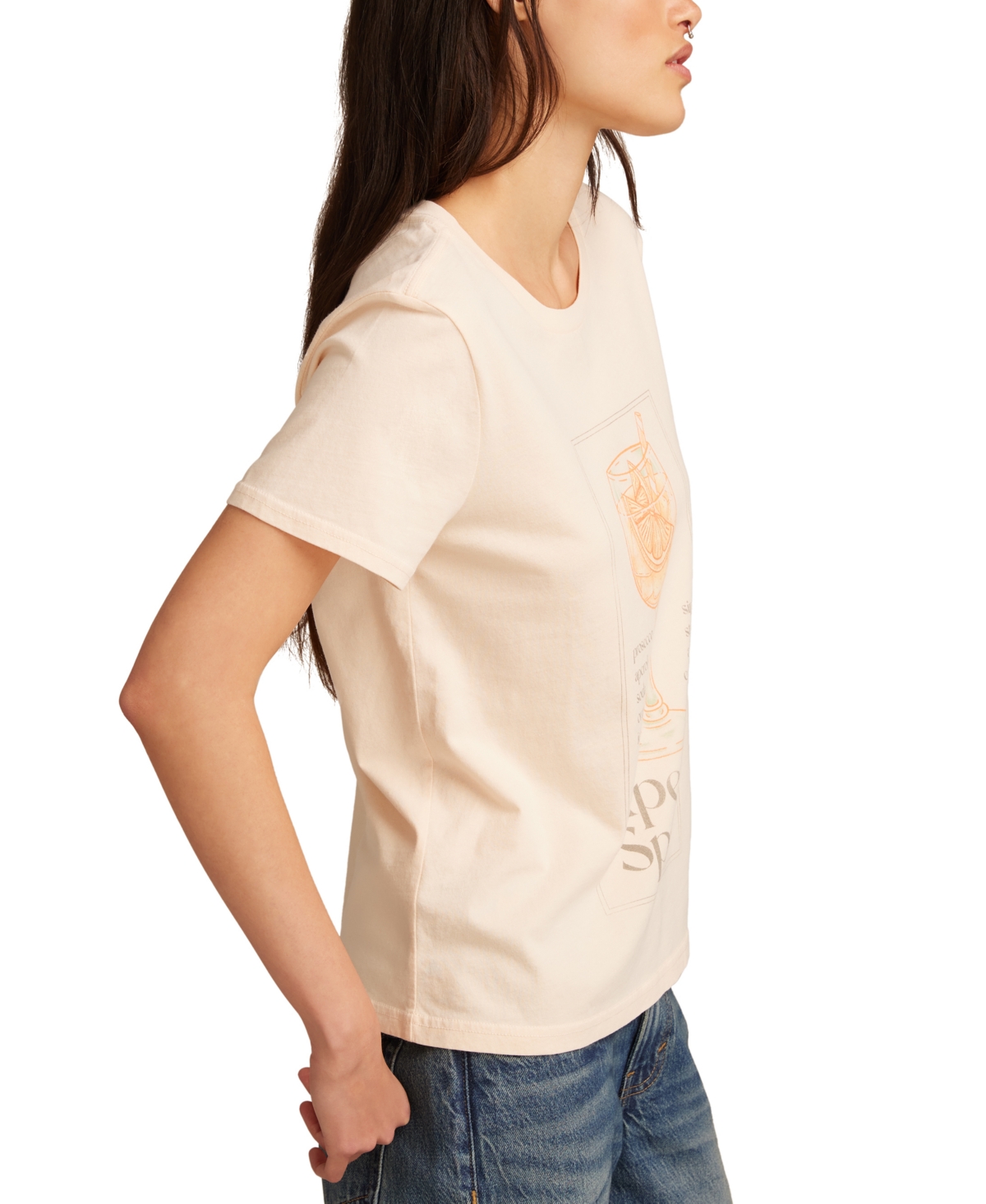 Lucky Brand Aperol Spritz Cotton Graphic T-shirt