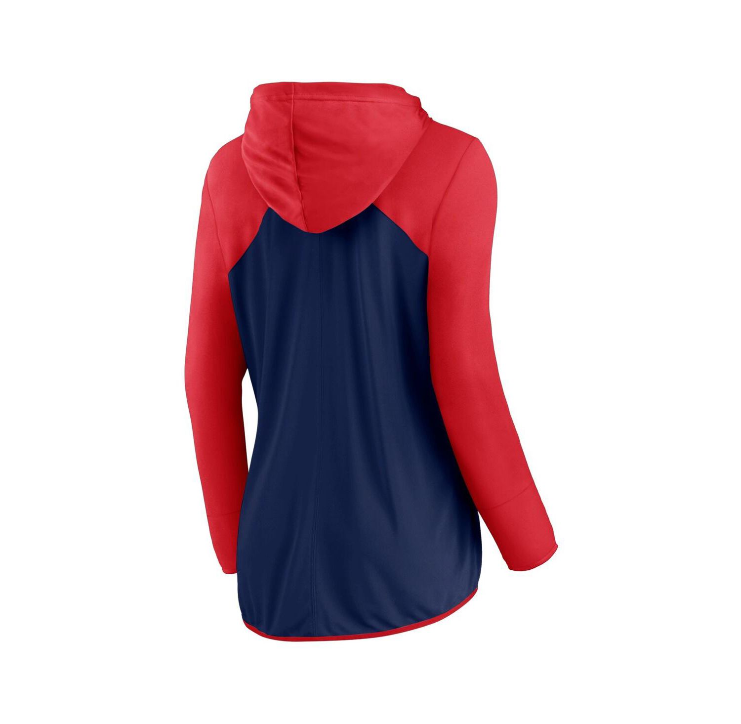 Women's Navy/Red Boston Red Sox Script Sleeve Full-Zip Hoodie