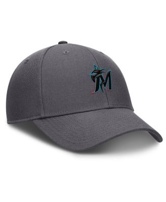Men's Gray Miami Marlins Club Performance Adjustable Hat