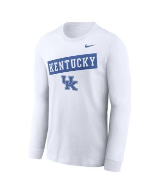 Men's White Kentucky Wildcats Two-Hit Classic Location Long Sleeve T-Shirt