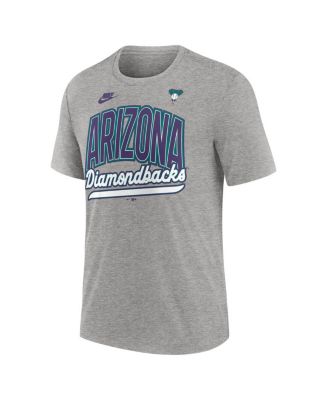 Men's Heather Gray Arizona Diamondbacks Cooperstown Collection Retro Tri-Blend T-Shirt