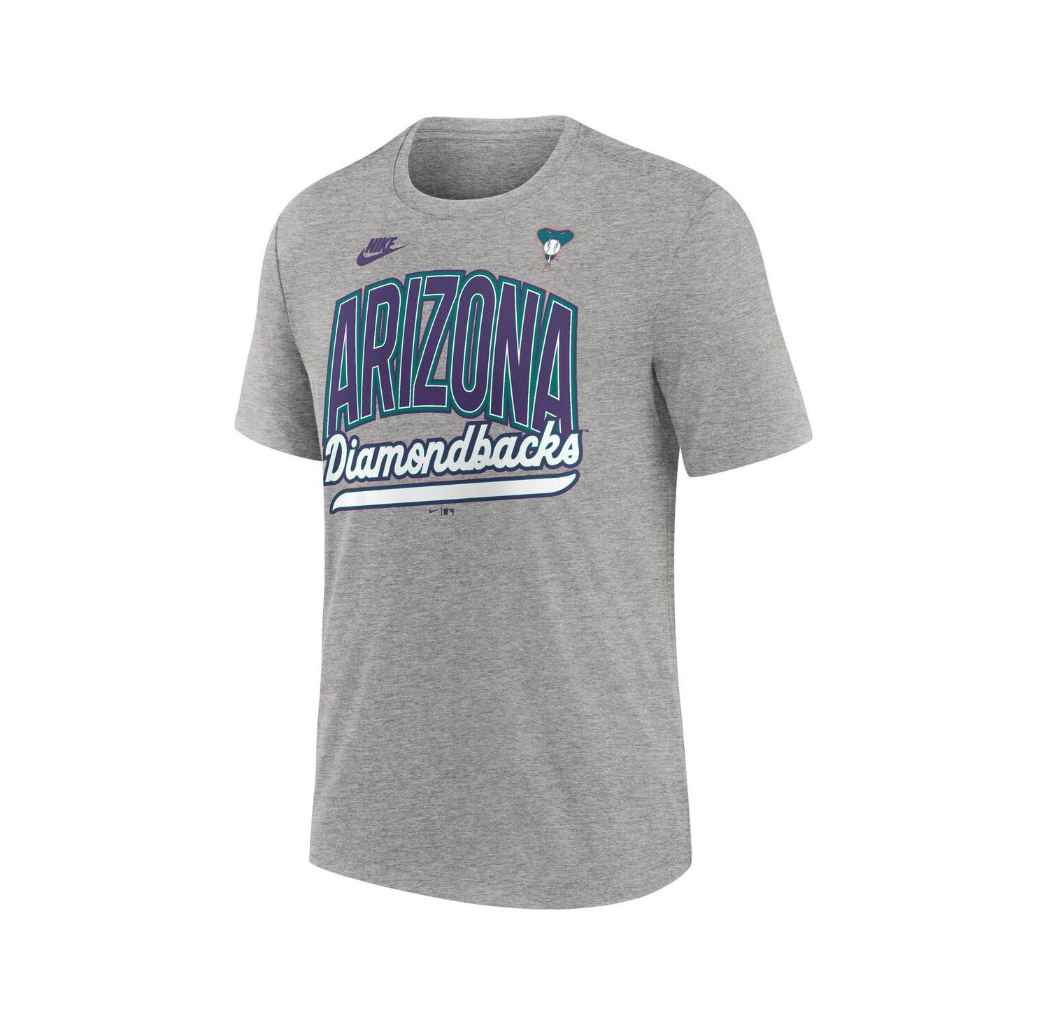 Men's Heather Gray Arizona Diamondbacks Cooperstown Collection Retro Tri-Blend T-Shirt