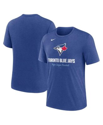Nike - Men's Heather Royal Toronto Blue Jays Logo Tri-Blend T-Shirt