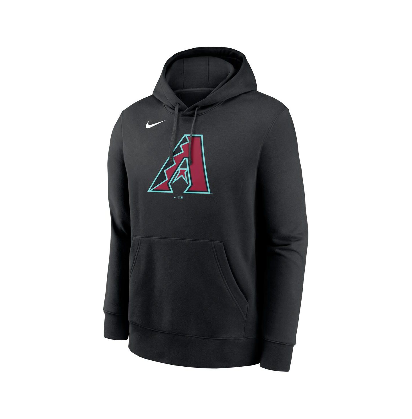 Мужское худи Nike Black Arizona Diamondbacks Logo Club Fleece Pullover — фото 2