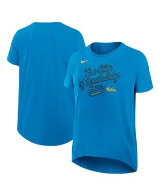 Nike - Women's Blue Philadelphia Phillies 2025 City Connect Flowy Fashion Tri-Blend Performance T-Shirt