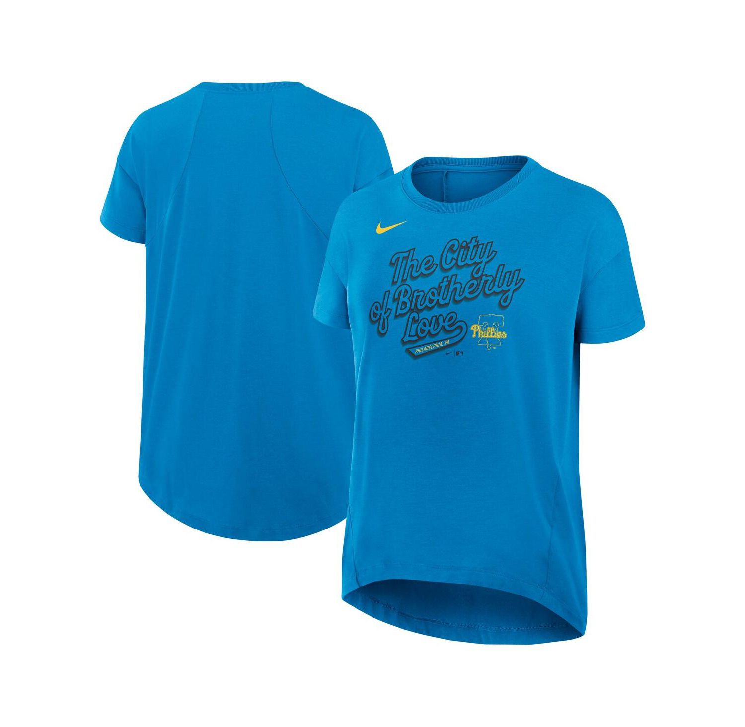 Women's Blue Philadelphia Phillies 2025 City Connect Flowy Fashion Tri-Blend Performance T-Shirt