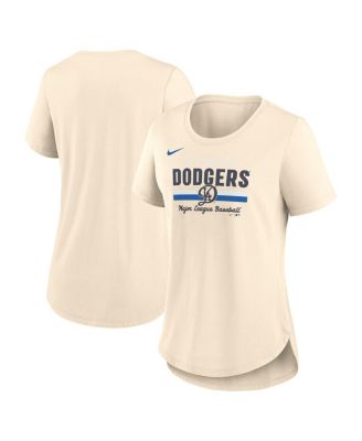 Nike - Women's Cream Los Angeles Dodgers City Connect Lockup Tri-Blend T-Shirt