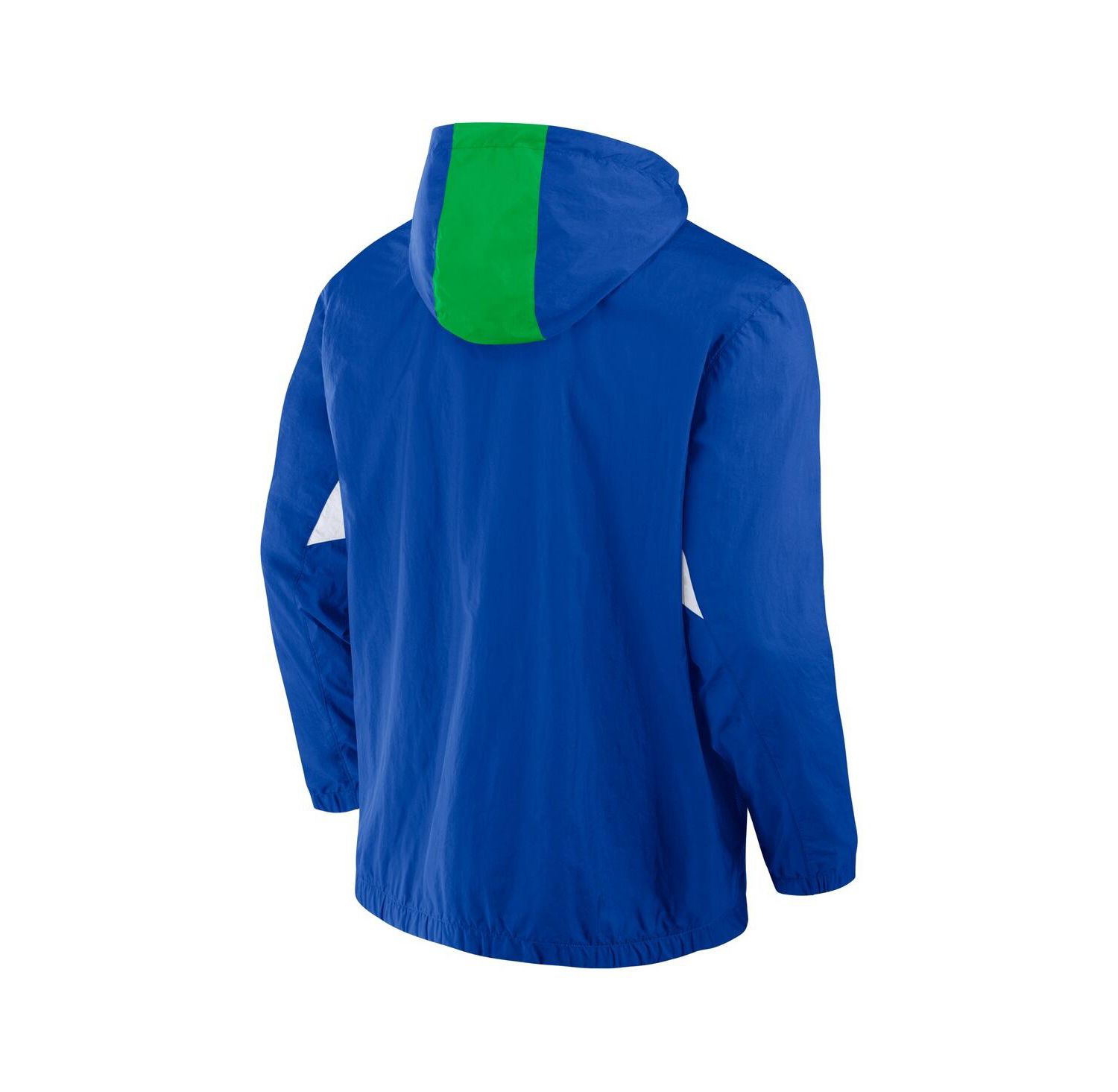 Men's Royal Seattle Sounders FC Free Kick Woven Quarter-Zip Hoodie Jacket