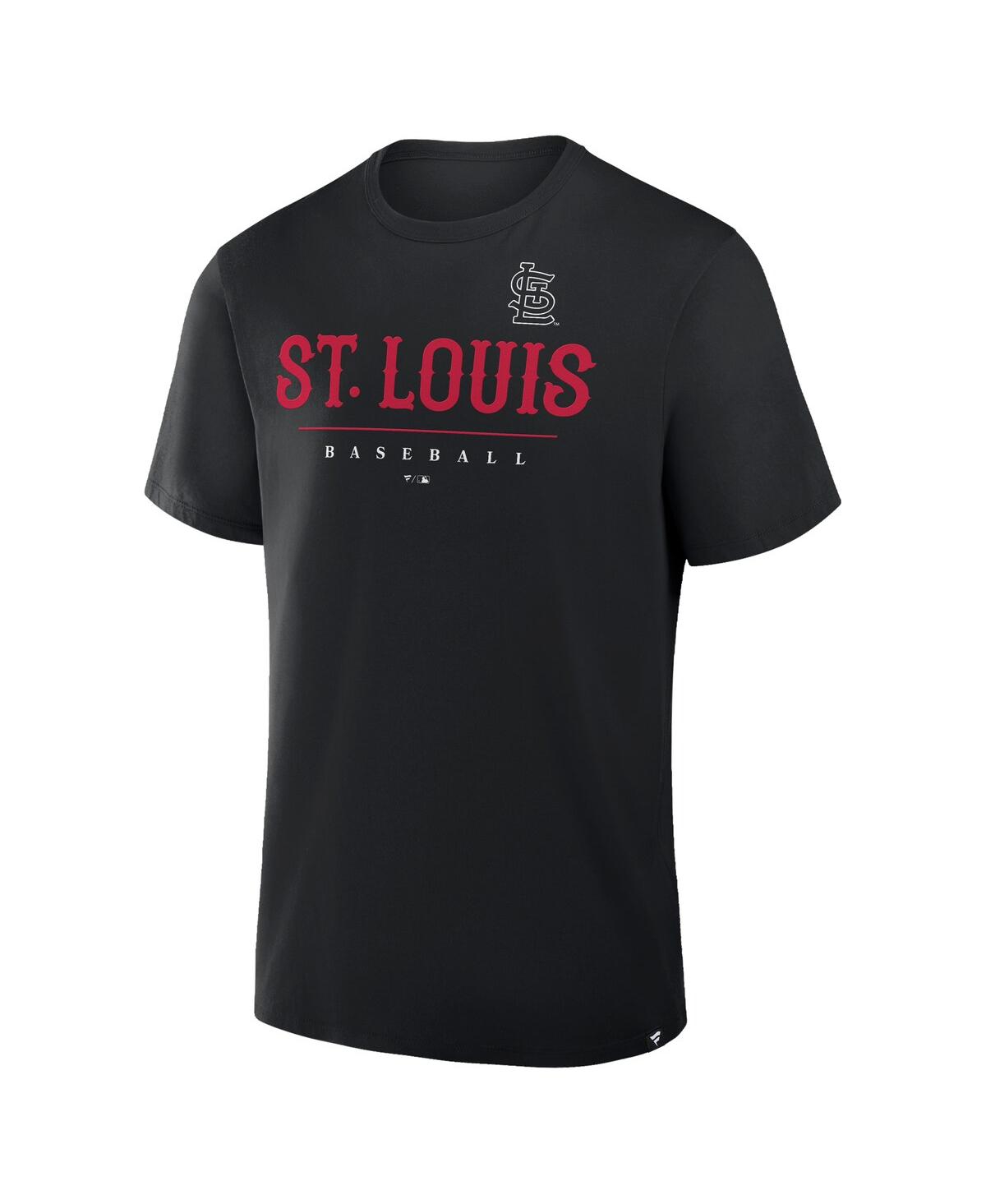 Fanatics Men's Black St. Louis Cardinals Color Pop Legacy Clubhouse T-shirt In Black