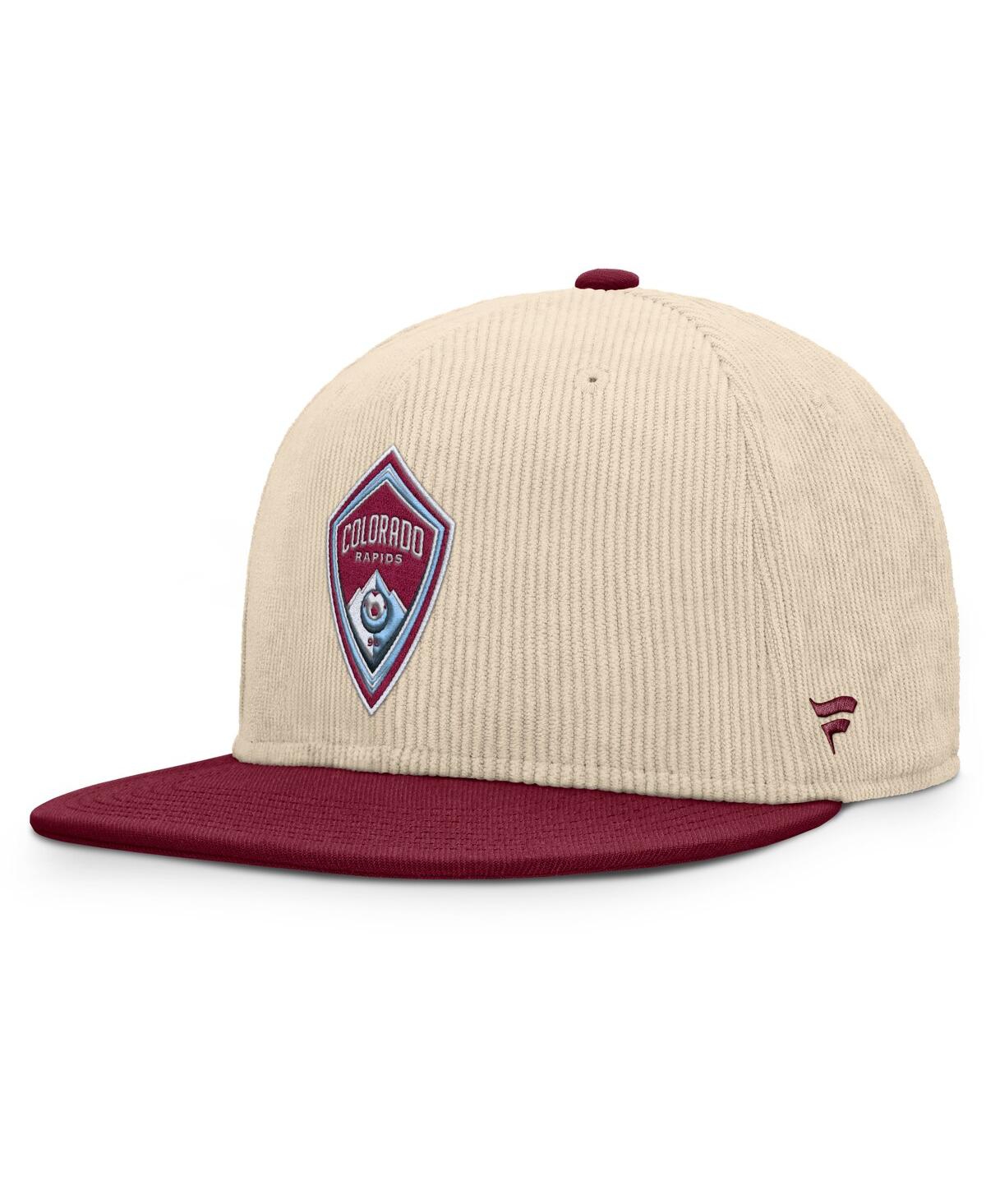 Fanatics Men's Cream Colorado Rapids Tempo Corduroy Snapback Hat In Cream