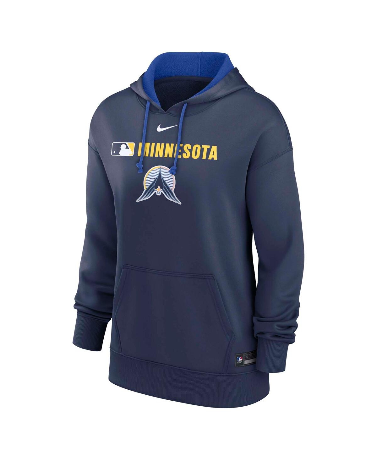 Nike Navy Minnesota Twins Authentic Collection City Connect Performance Pullover Hoodie In Navy