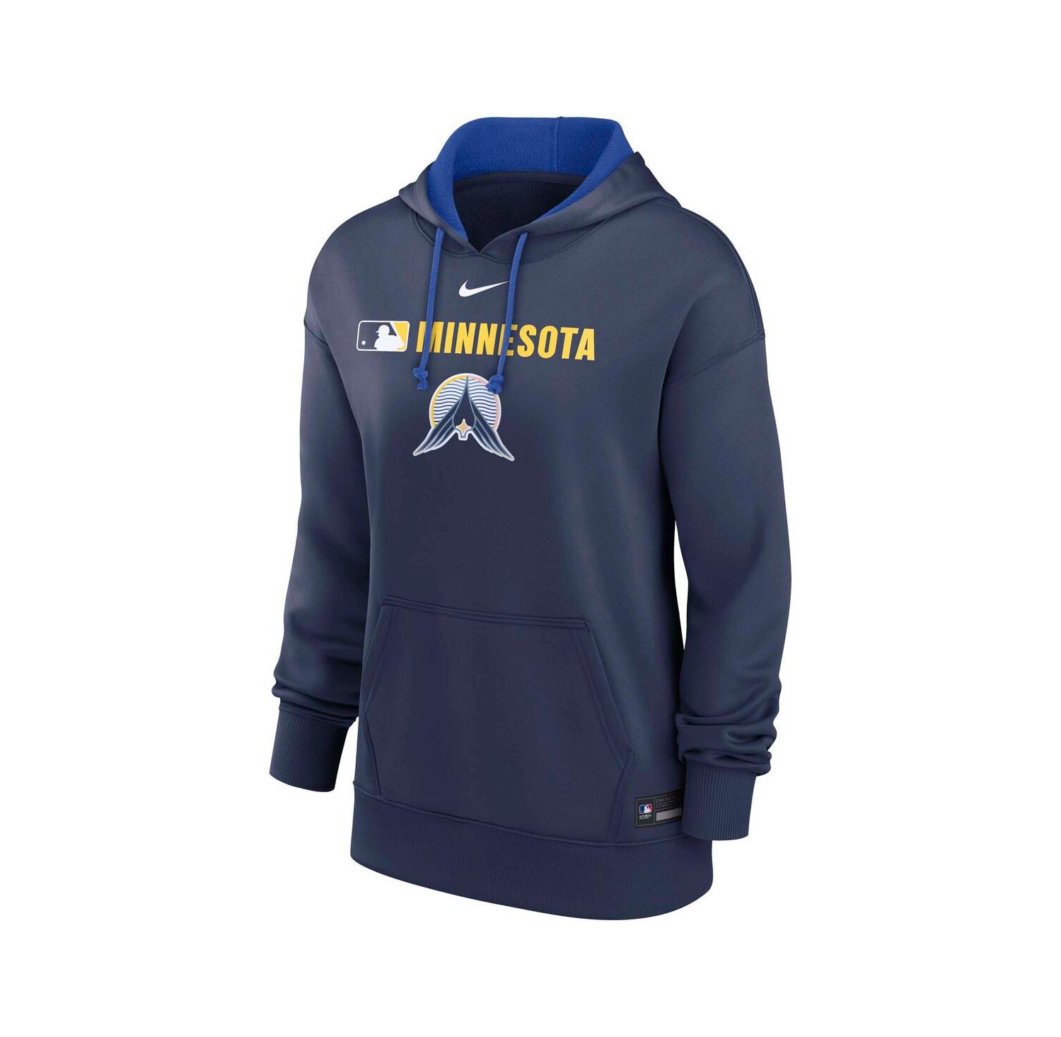 Women's Navy Minnesota Twins Authentic Collection City Connect Performance Pullover Hoodie