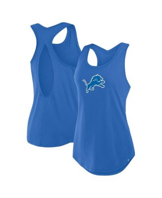 Fanatics - Women's Blue Detroit Lions Iron Fan Tank Top