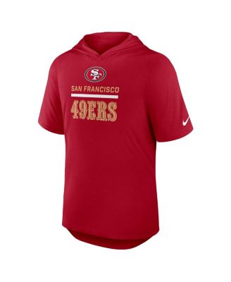 Men's Scarlet San Francisco 49ers Lockup Tri-Blend Hoodie T-Shirt