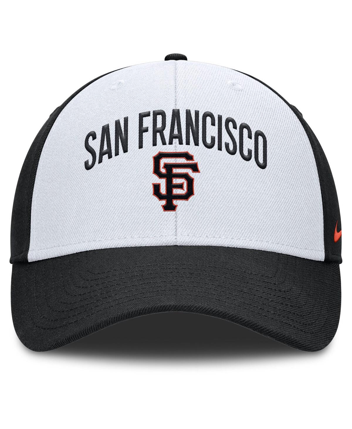 Nike Men's White/black San Francisco Giants Club Performance Adjustable Hat In White,black
