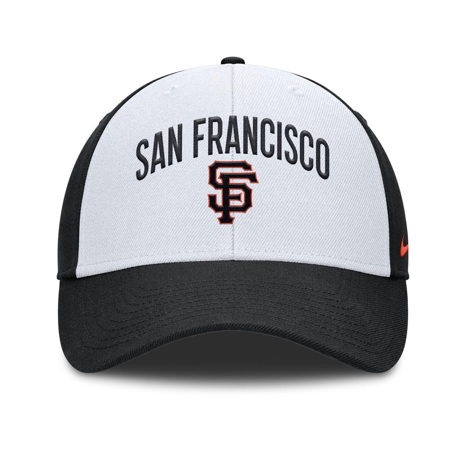 Men's White/Black San Francisco Giants Club Performance Adjustable Hat