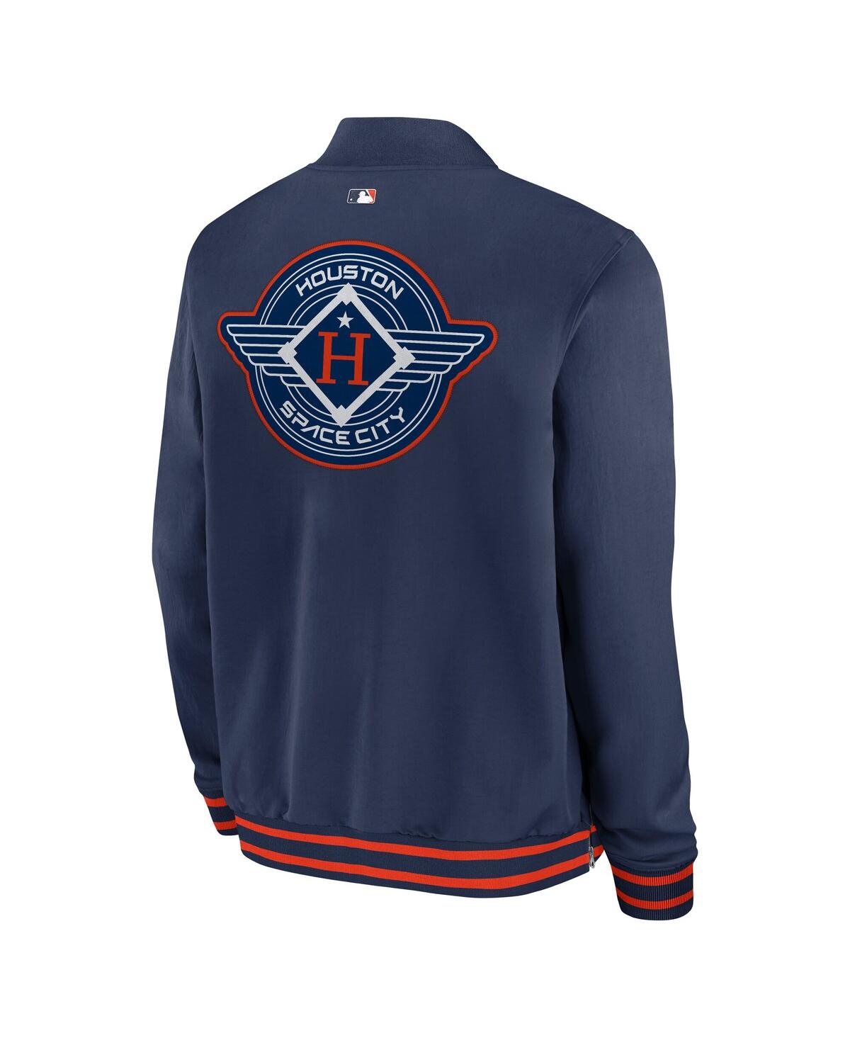 Nike Houston Astros Authentic Collection City Connect  Men's Mlb Full-zip Bomber Jacket In Blue