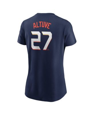 Women's Jose Altuve Navy Houston Astros 2025 City Connect Fuse Name Number T-Shirt